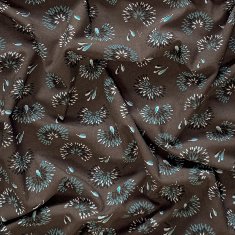 Printed Viscose ROAMI Cocoa / Nile